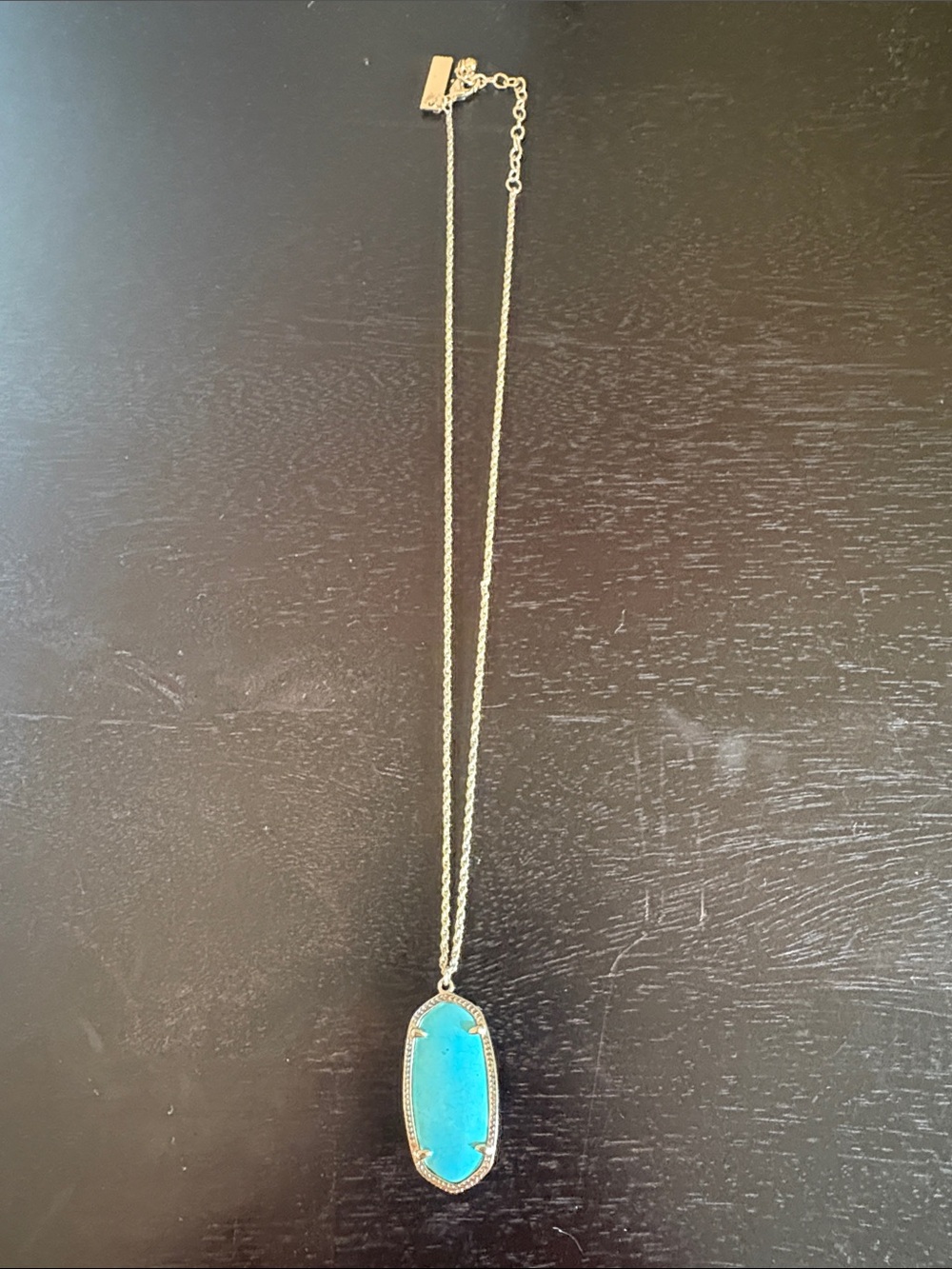 Kendra Scott Gold Necklace with Turquoise Pendant